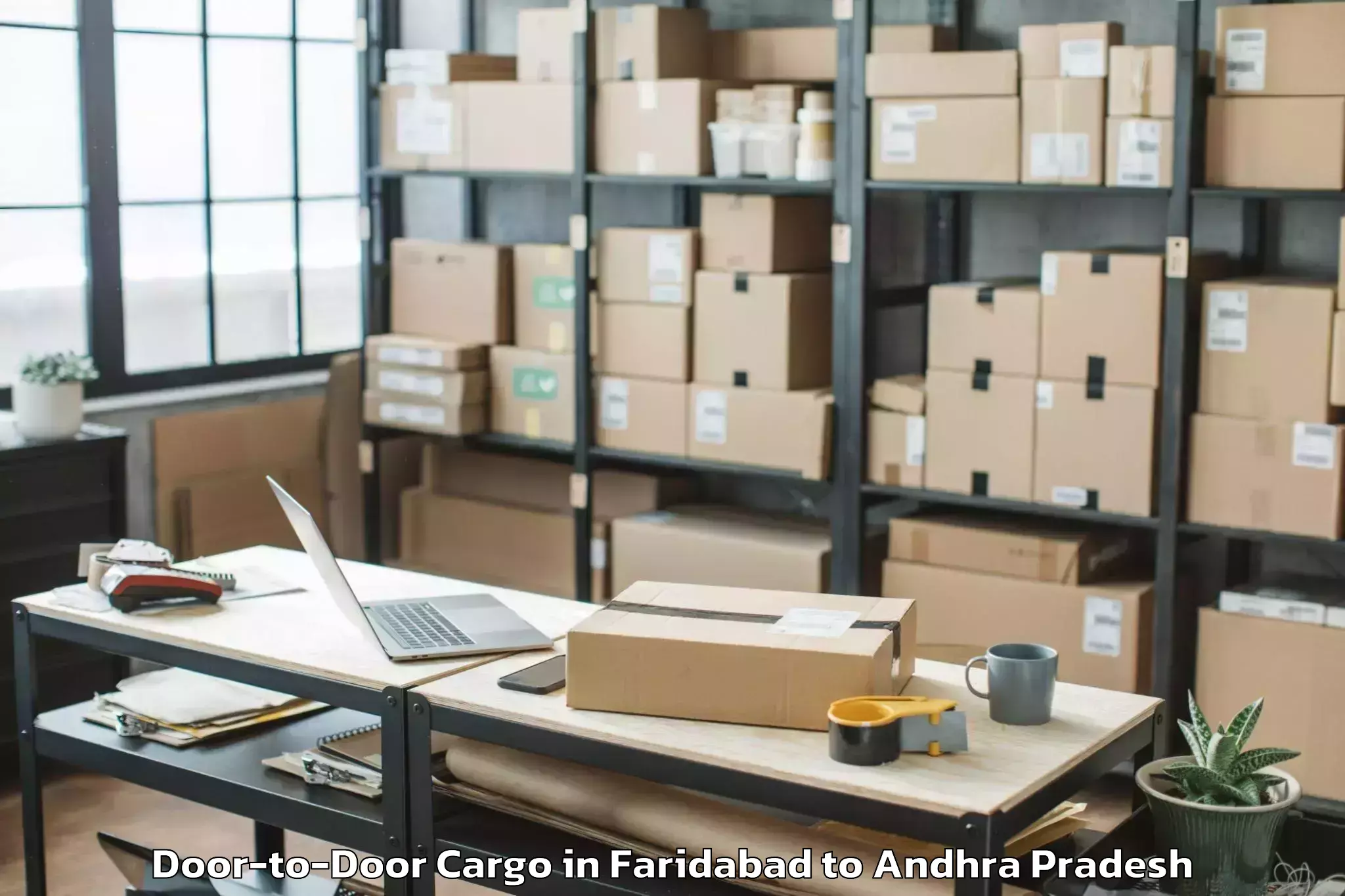 Easy Faridabad to Akasahebpet Door To Door Cargo Booking